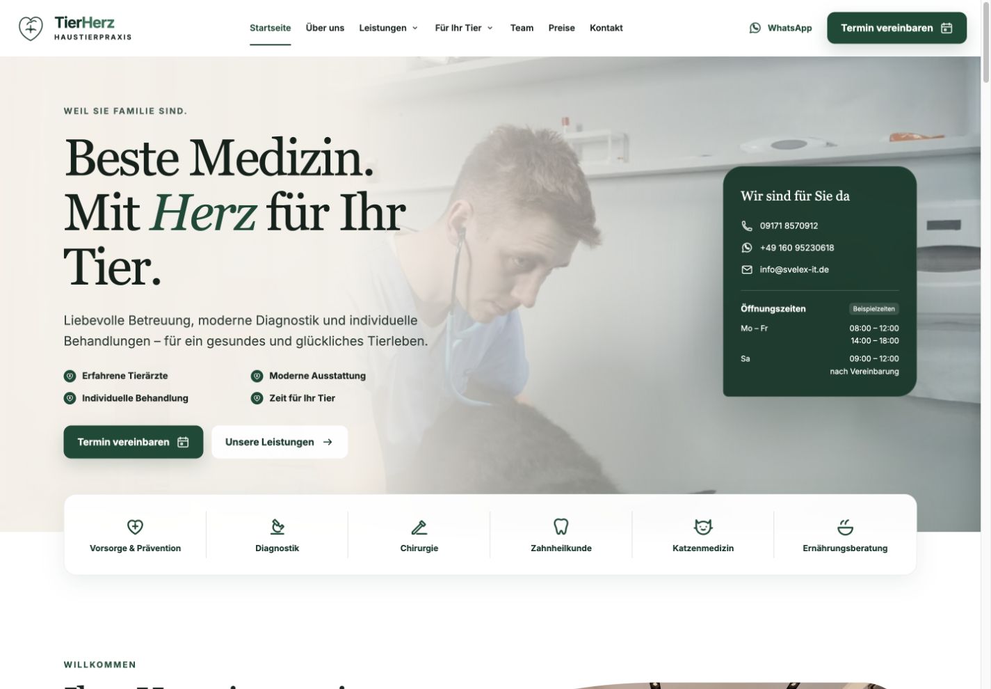 Website-Referenz TierHerz Haustierpraxis