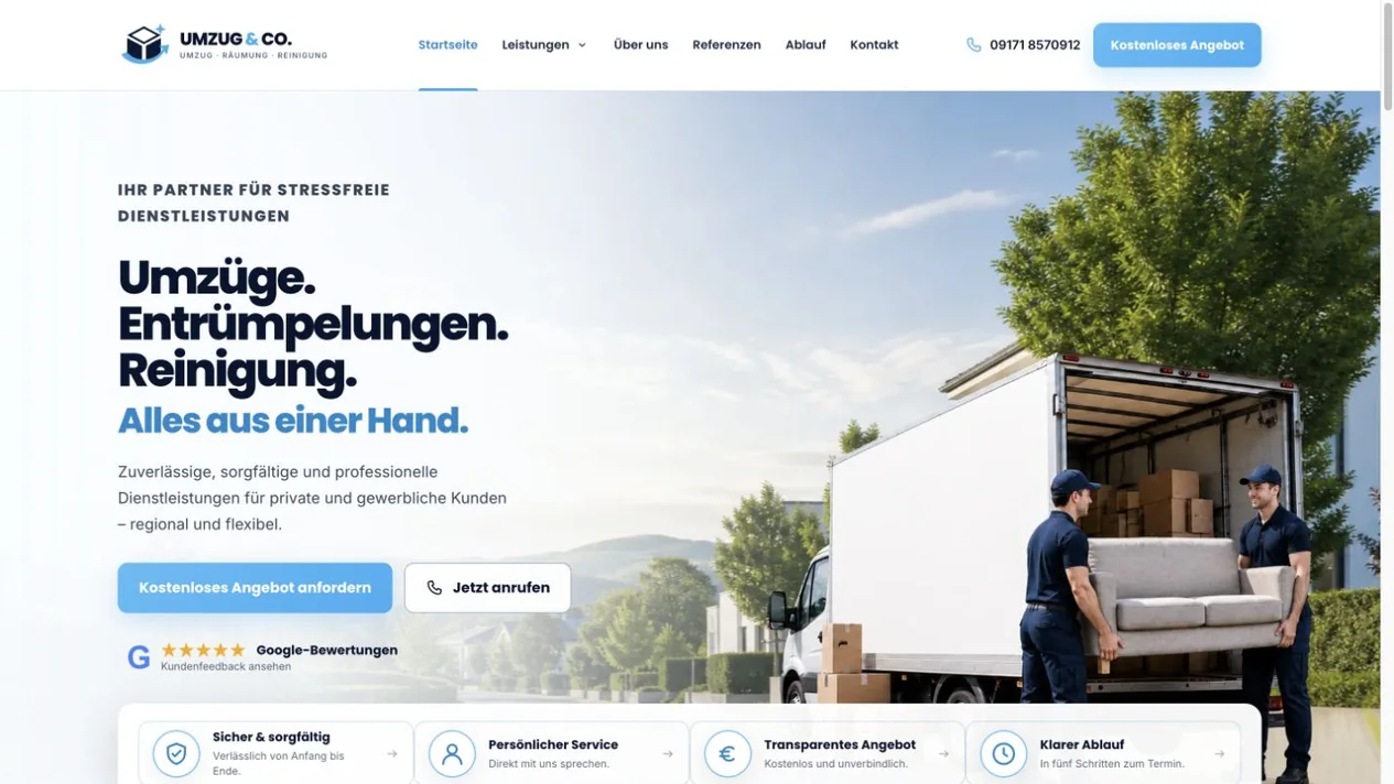 Website-Referenz Umzug & Co.